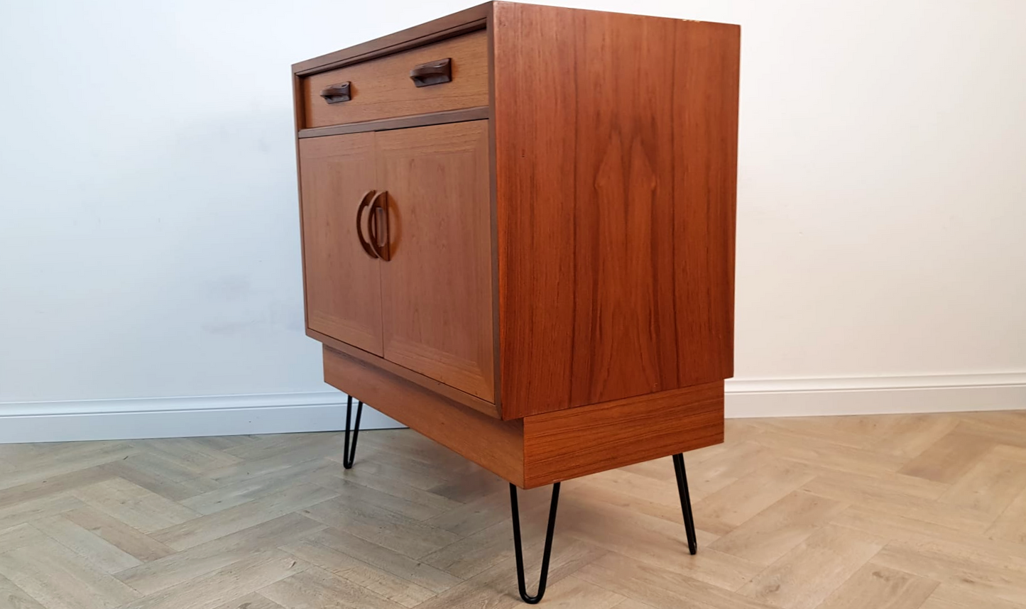 G Plan Sierra Red Label Vintage Compact Mid Century Teak Retro Compact Sideboard