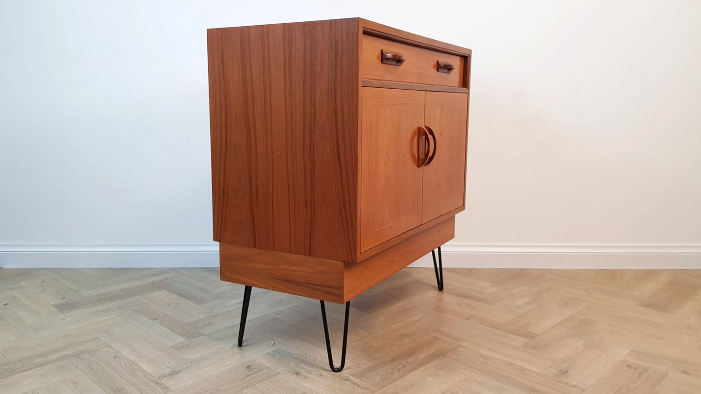 G Plan Sierra Red Label Vintage Compact Mid Century Teak Retro Compact Sideboard
