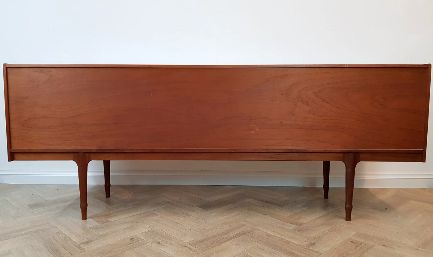 A.H McIntosh Vintage Mid Century Medium Teak Danish Design Long Sideboard Buffet Credenza