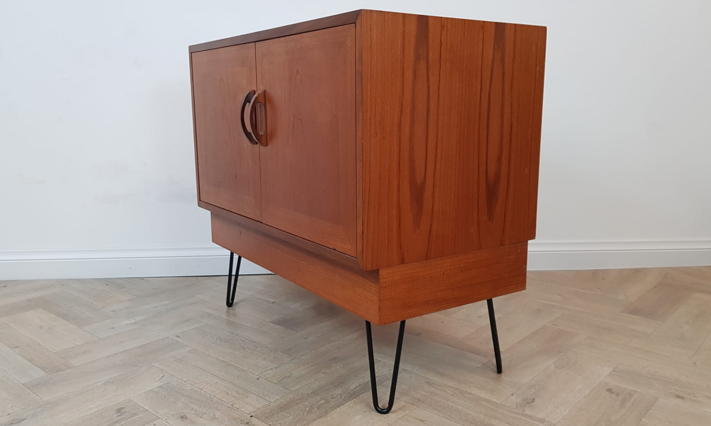 G Plan Sierra Red Label Vintage Compact Mid Century Teak Retro Compact Sideboard