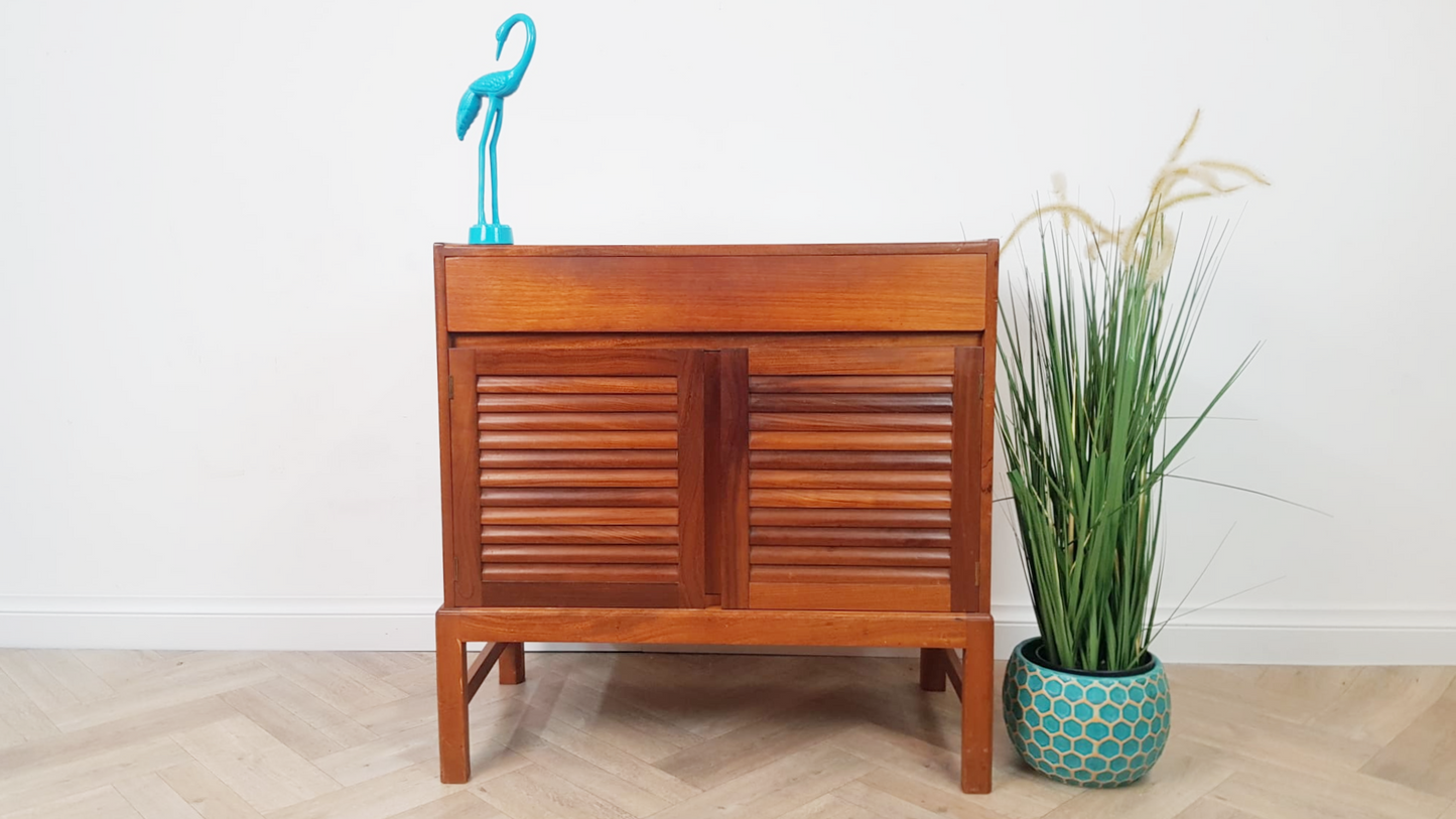 A.H McIntosh Vintage Mid Century 1960 Solid Teak Danish Design Compact Sideboard