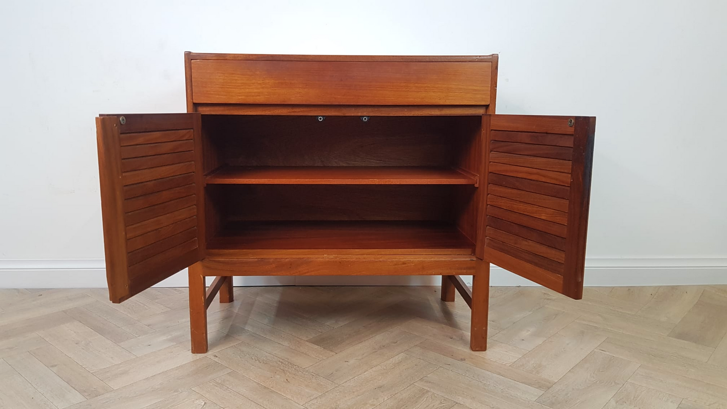 A.H McIntosh Vintage Mid Century 1960 Solid Teak Danish Design Compact Sideboard