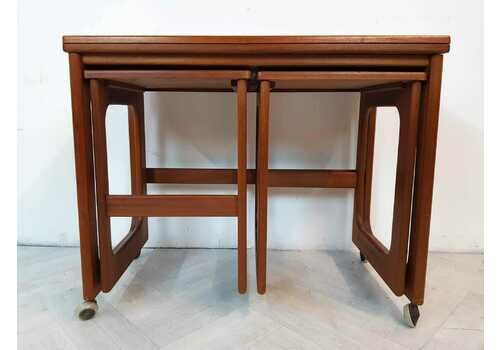 McIntosh Mid Century Danish Design Teak Metamorphic Nest of Coffee Side Tables