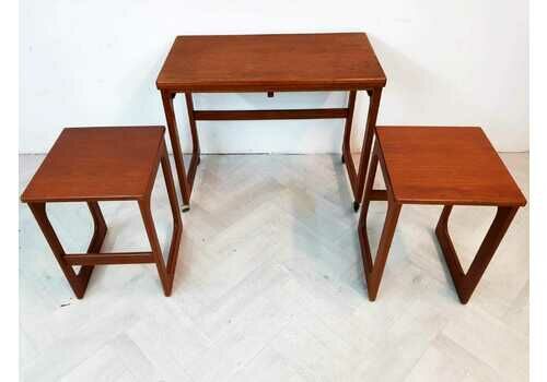 McIntosh Mid Century Danish Design Teak Metamorphic Nest of Coffee Side Tables