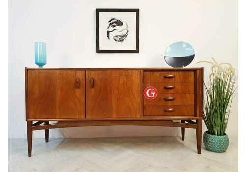 VB Wilkins For G Plan Vintage Mid Century 'Brasilia' Solid Teak Sideboard Buffet Credenza