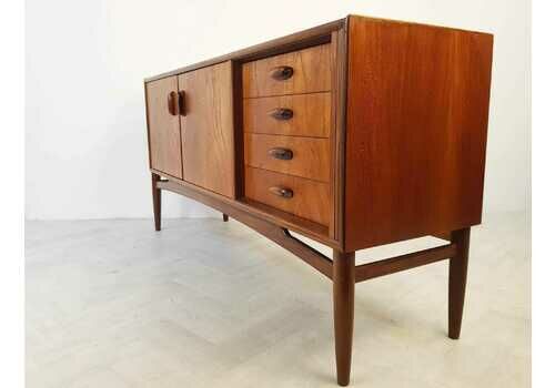 VB Wilkins For G Plan Vintage Mid Century 'Brasilia' Solid Teak Sideboard Buffet Credenza