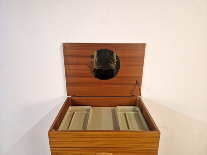Schreiber Vintage Mid Century Medium Teak Tallboy Chest of Drawers