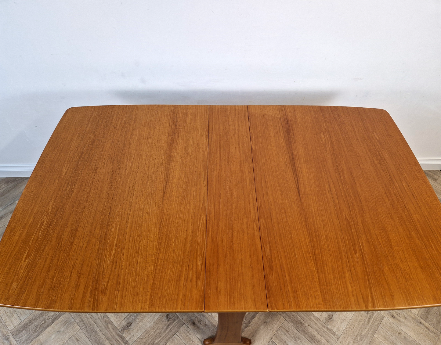 Vintage Mid Century Solid Teak Danish Design Drop Leaf Gate Leg Dining Table