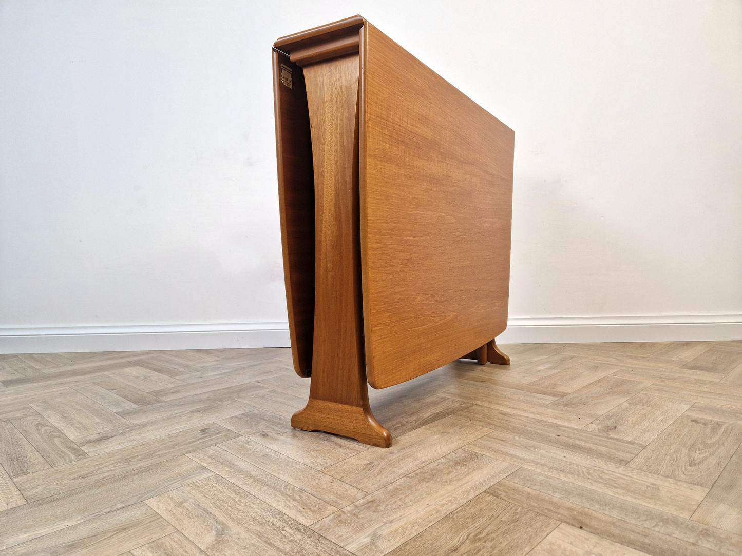 Vintage Mid Century Solid Teak Danish Design Drop Leaf Gate Leg Dining Table