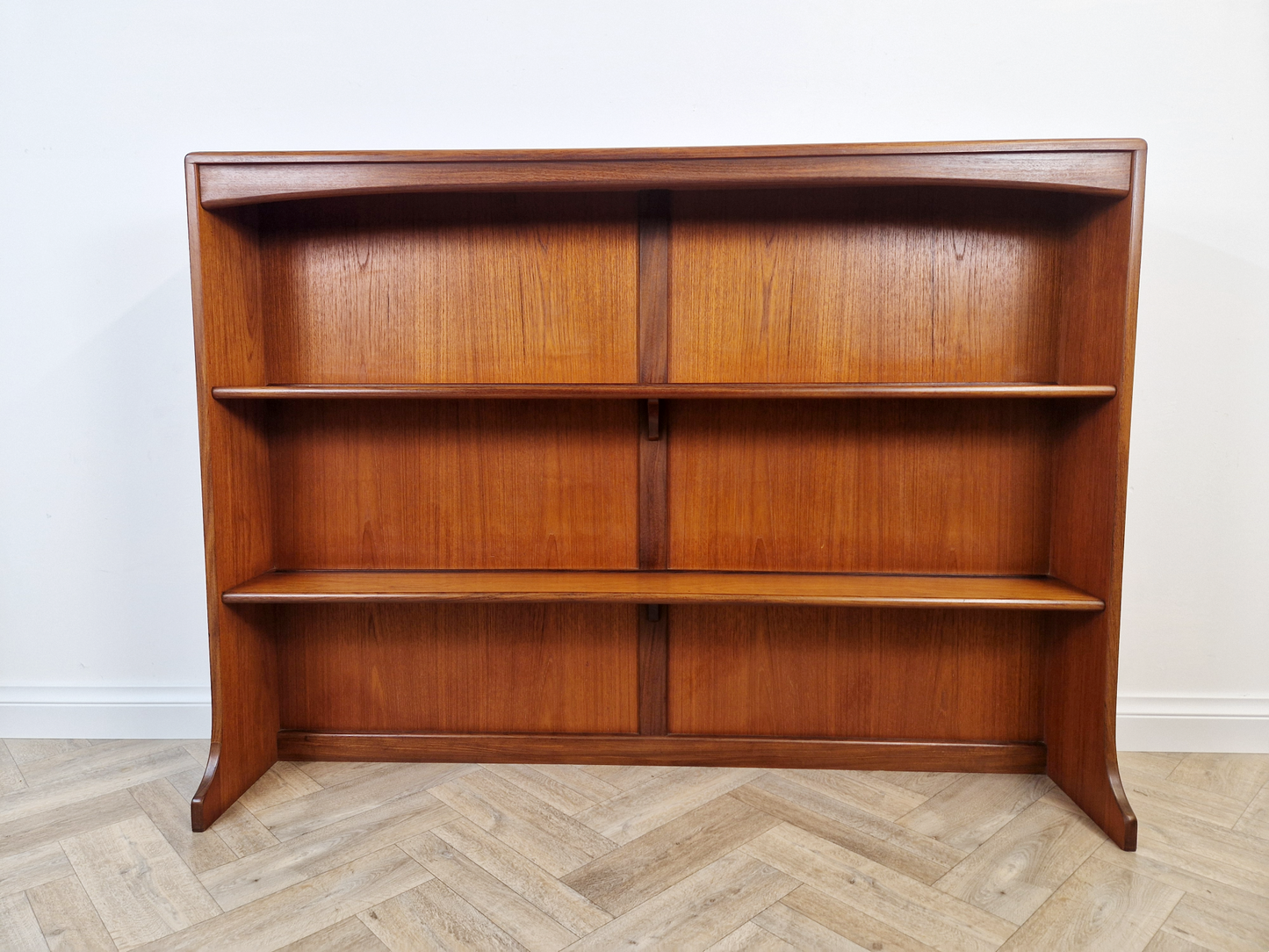 G Plan Fresco Vintage Mid Century Solid Teak Double Length Danish Design Bookcase
