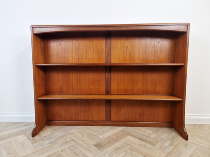 G Plan Fresco Vintage Mid Century Solid Teak Double Length Danish Design Bookcase