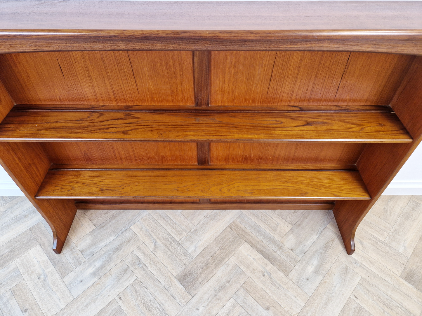 G Plan Fresco Vintage Mid Century Solid Teak Double Length Danish Design Bookcase