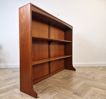 G Plan Fresco Vintage Mid Century Solid Teak Double Length Danish Design Bookcase