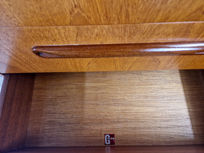 VB Wilkins For G Plan Red Label Mid Century Solid Teak Vintage Tallboy Chest of Drawers