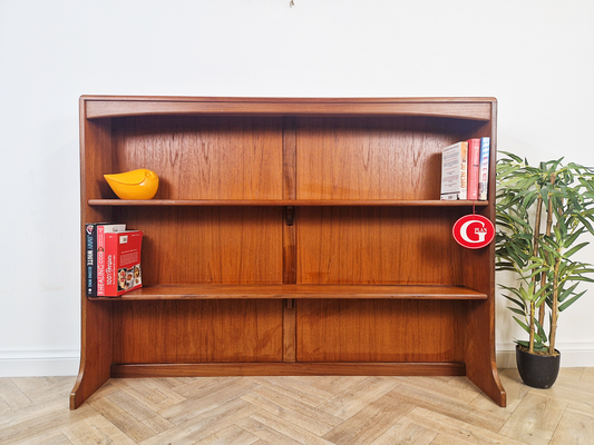 G Plan Fresco Vintage Mid Century Solid Teak Danish Design Double Bookcase