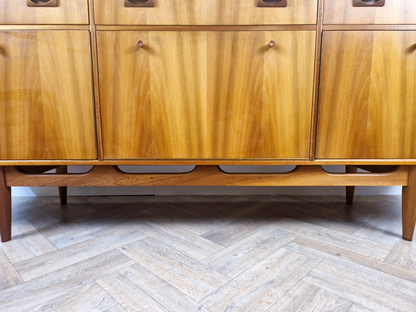 McIntosh 1960s Vintage Mid Century Pyramid Teak Danish Design Sideboard Buffet Credenza