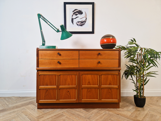 Parker Knoll Mid Century Medium Teak Danish Design Compact Retro Sideboard Cabinet