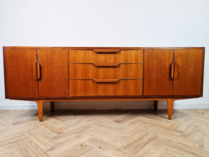 C.W.S Furniture Mid Century 1960s Danish Design Long Sideboard Buffet Credenza