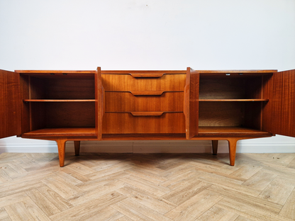 C.W.S Furniture Mid Century 1960s Danish Design Long Sideboard Buffet Credenza