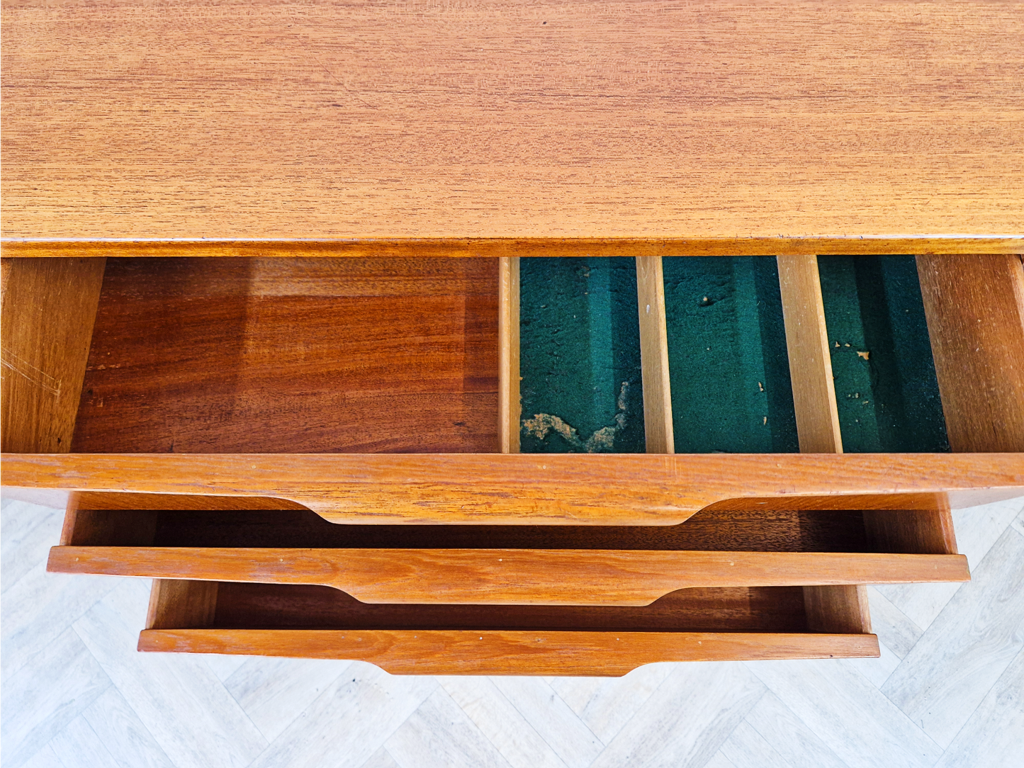 C.W.S Furniture Mid Century 1960s Danish Design Long Sideboard Buffet Credenza