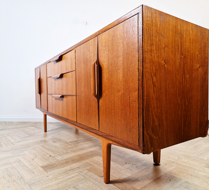 C.W.S Furniture Mid Century 1960s Danish Design Long Sideboard Buffet Credenza