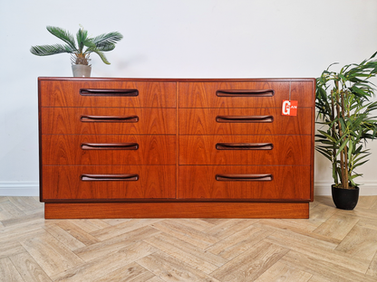 V.B. Wilkins G Plan Vintage Mid Century Danish Design Teak Double Chest of Drawers Sideboard