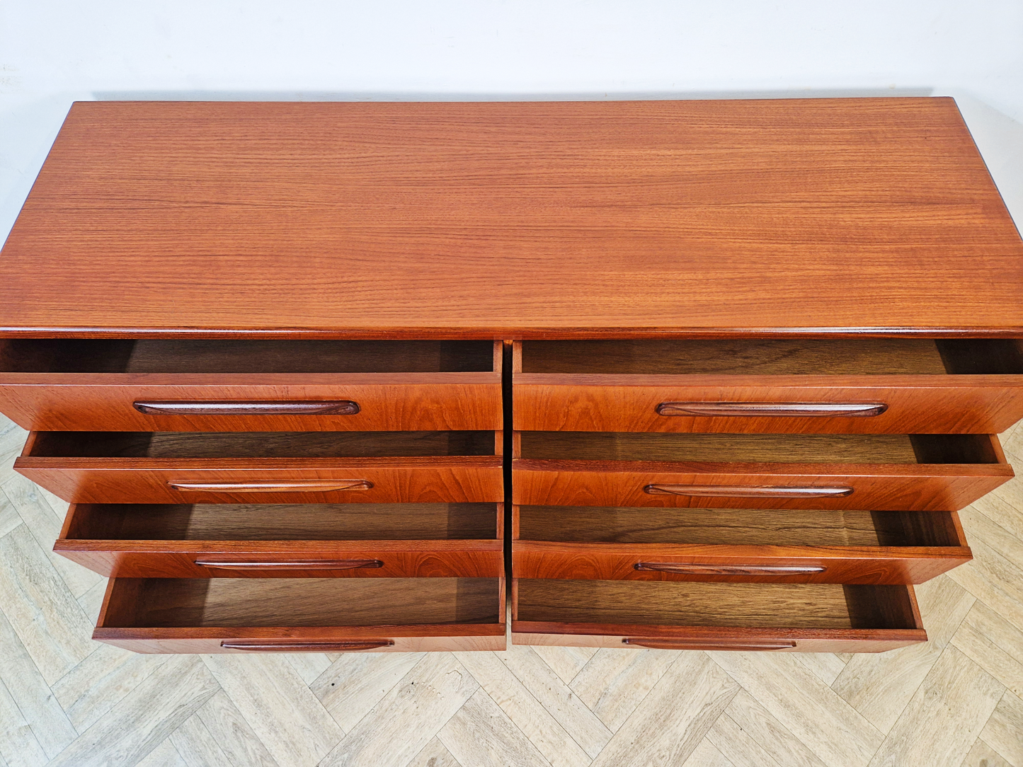 V.B Wilkins G Plan Vintage Danish Design 3 Piece Double & Tallboy Chest of Drawers Set