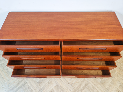 V.B Wilkins G Plan Vintage Danish Design 3 Piece Double & Tallboy Chest of Drawers Set