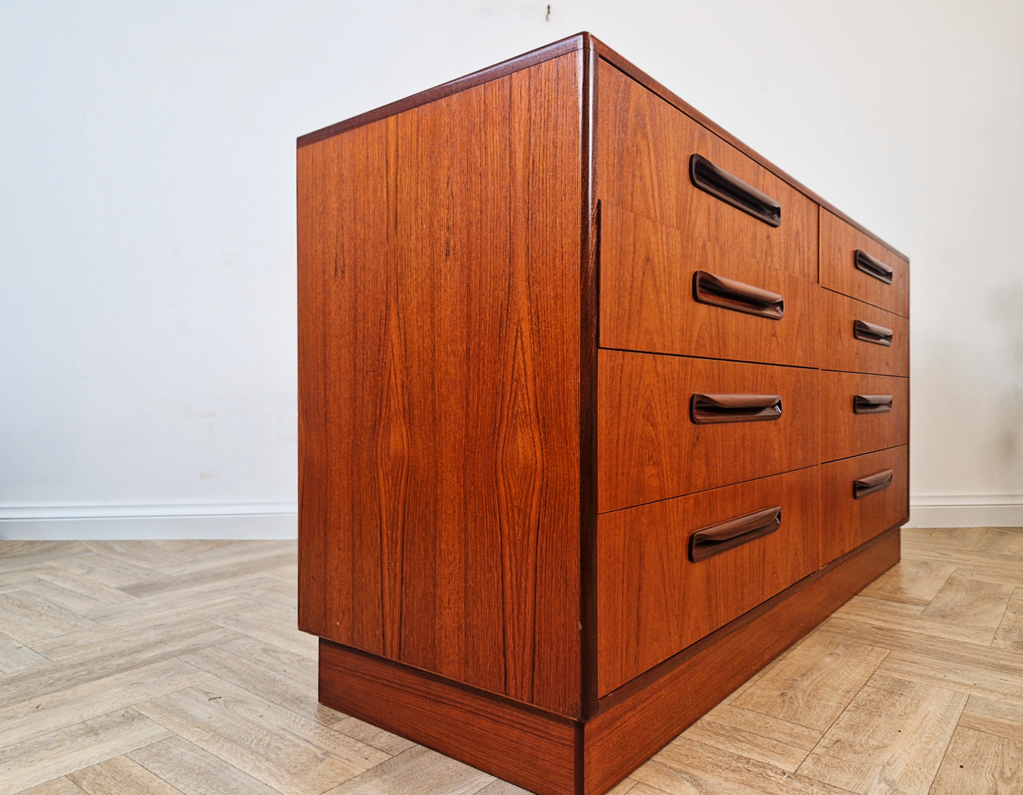 V.B Wilkins G Plan Vintage Danish Design 3 Piece Double & Tallboy Chest of Drawers Set