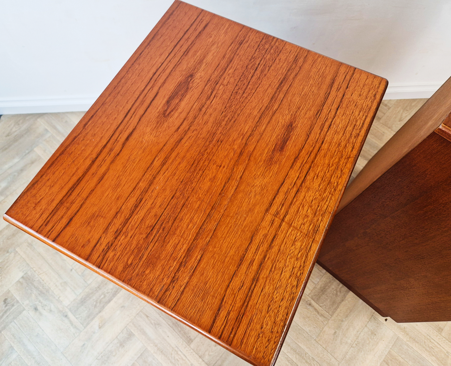 PAIR V.B Wilkins For G Plan Red Label Danish Design Medium Teak Tallboy Chest of Drawers