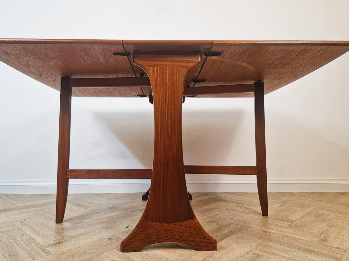 Vintage Mid Century Medium Teak Danish Design Drop Leaf Dining Table