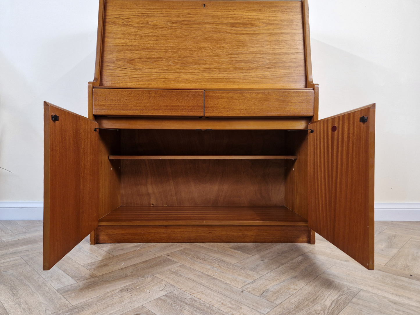 Remploy Vintage Mid Century Pyramid Teak Danish Design Writing Bureau Sideboard BL668