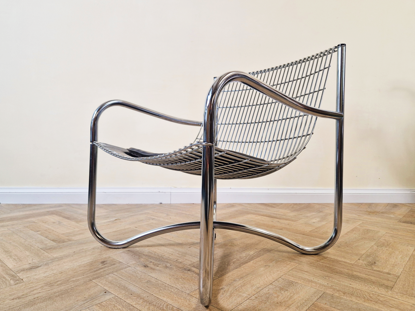 2 X David Mellor O.B.E Iconic Mid Century Chrome & Steel Lounge Accent Chairs