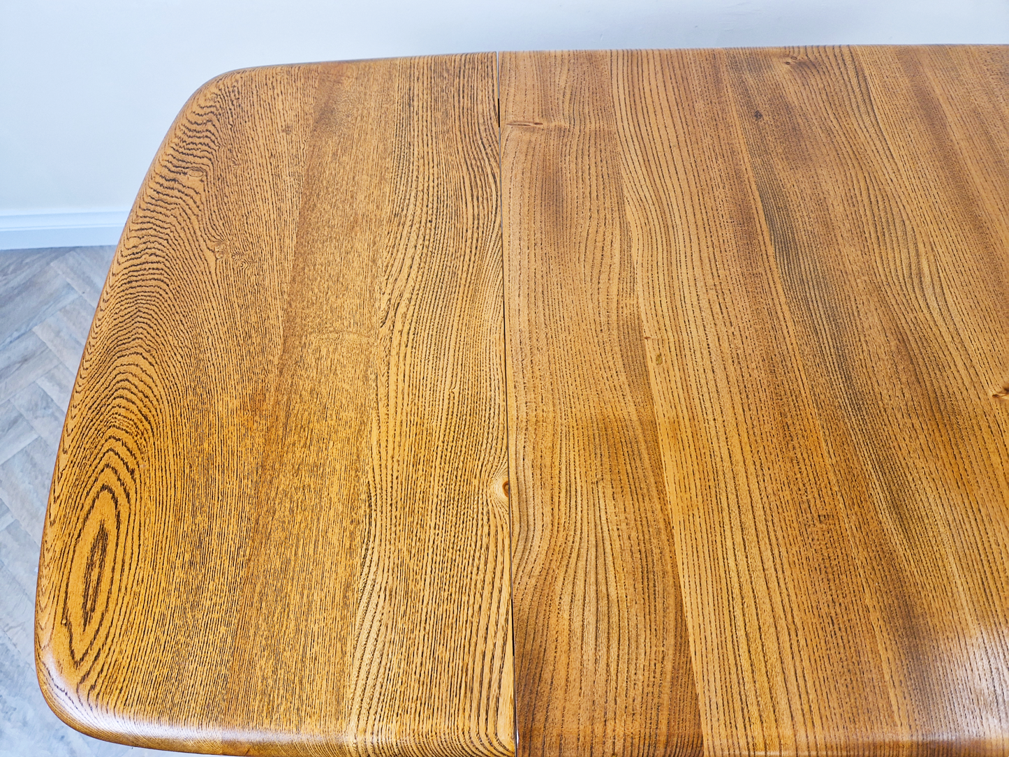 Ercol Mid Century Solid Elm Danish Design Drop Leaf Table & Chair Set