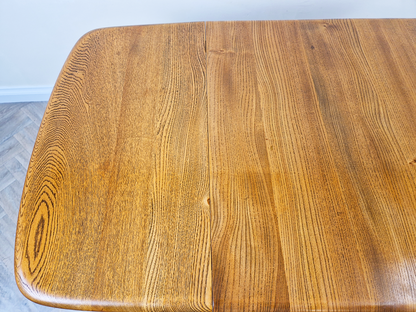 Ercol Mid Century Solid Elm Danish Design Drop Leaf Table & Chair Set