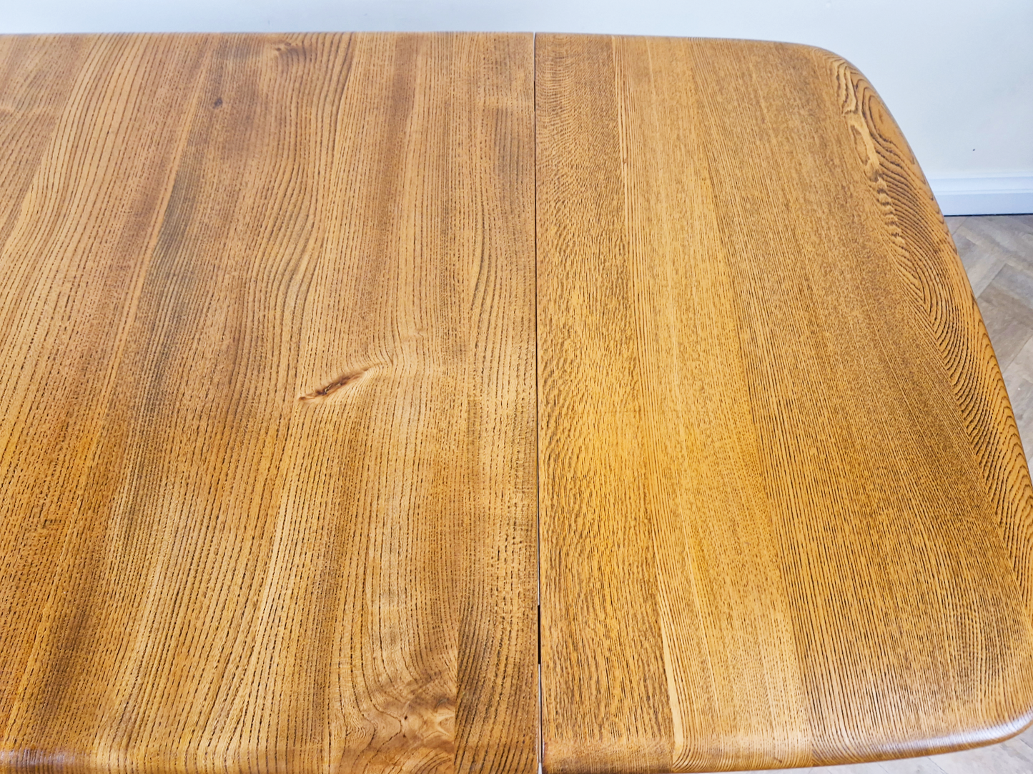Ercol Mid Century Solid Elm Danish Design Drop Leaf Table & Chair Set