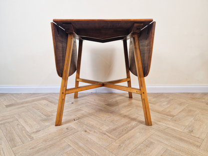 Ercol Mid Century Solid Elm Danish Design Drop Leaf Table & Chair Set