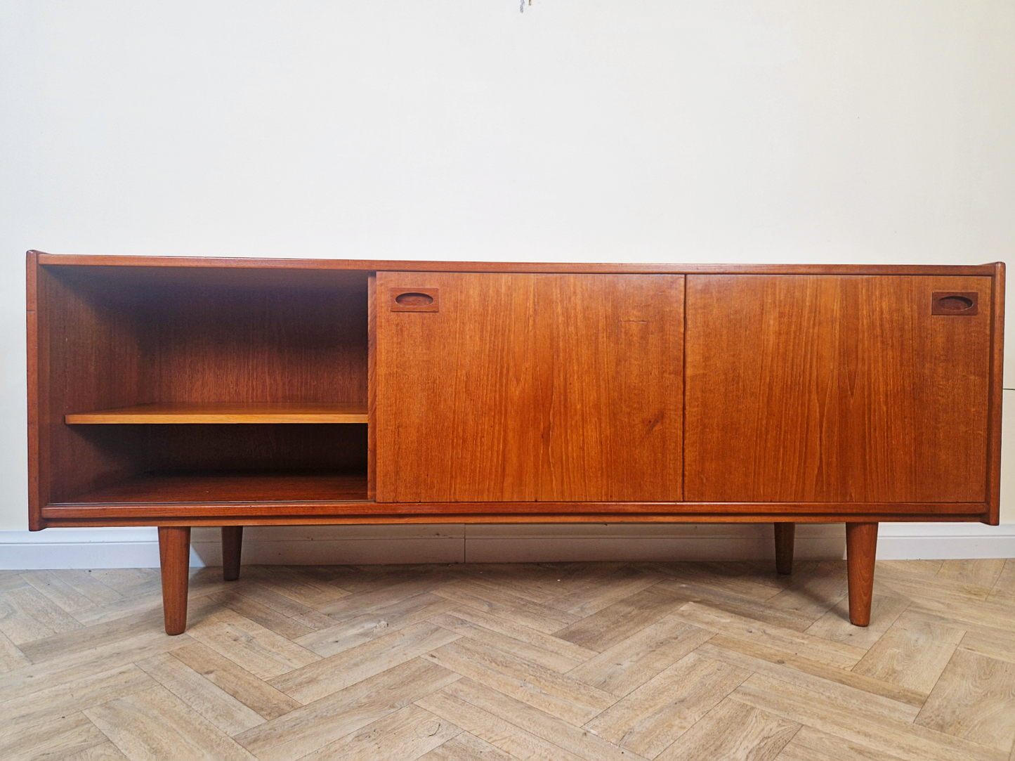 Arne Hovmand Olsen for Mogens Møbel Vintage Mid Century Solid Teak Sideboard