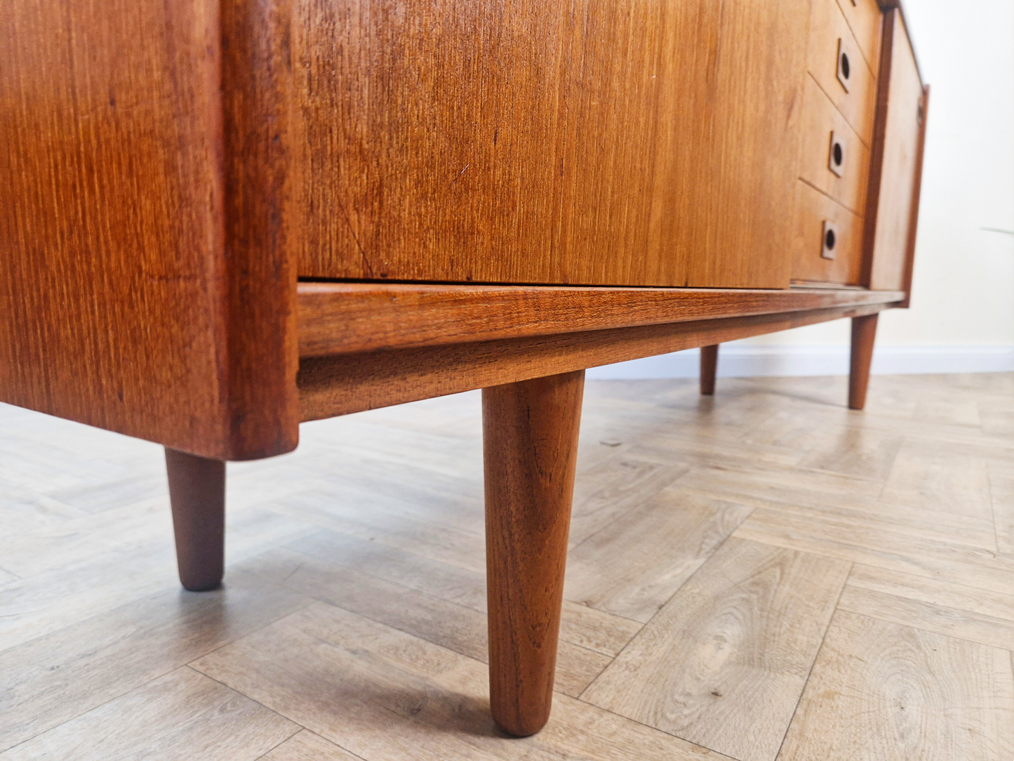 Arne Hovmand Olsen for Mogens Møbel Vintage Mid Century Solid Teak Sideboard