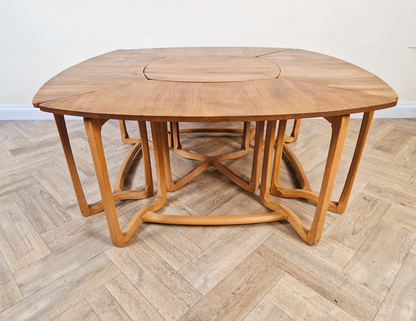 Lucian Ercolini for Ercol Model '450 Supper Table' Vintage Mid Century Solid Elm Accent Coffee Table
