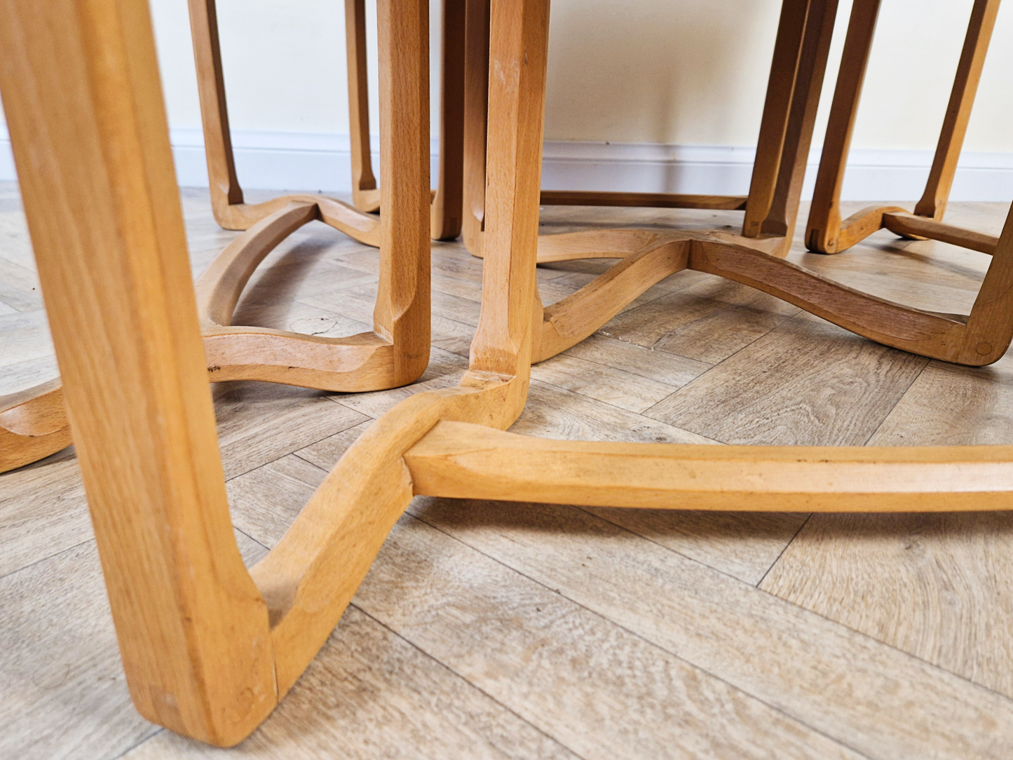 Lucian Ercolini for Ercol Model '450 Supper Table' Vintage Mid Century Solid Elm Accent Coffee Table