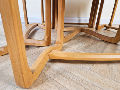 Lucian Ercolini for Ercol Model '450 Supper Table' Vintage Mid Century Solid Elm Accent Coffee Table