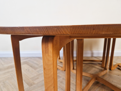 Lucian Ercolini for Ercol Model '450 Supper Table' Vintage Mid Century Solid Elm Accent Coffee Table