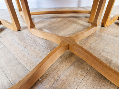 Lucian Ercolini for Ercol Model '450 Supper Table' Vintage Mid Century Solid Elm Accent Coffee Table