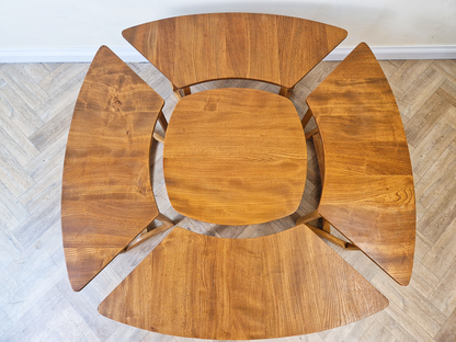 Lucian Ercolini for Ercol Model '450 Supper Table' Vintage Mid Century Solid Elm Accent Coffee Table
