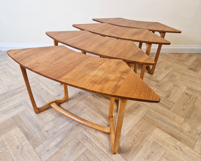 Lucian Ercolini for Ercol Model '450 Supper Table' Vintage Mid Century Solid Elm Accent Coffee Table