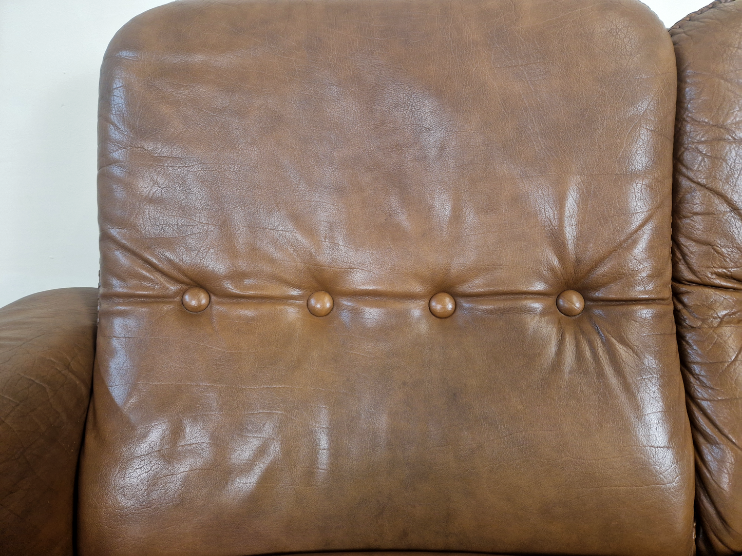 Werner Langenfeld ESA Møbelværk Danish Mid Century Leather & Chrome 2 Seat Sofa