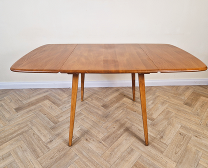 Ercol Windsor Mid Century Solid Elm Danish Design Drop Leaf Table & Chair Set