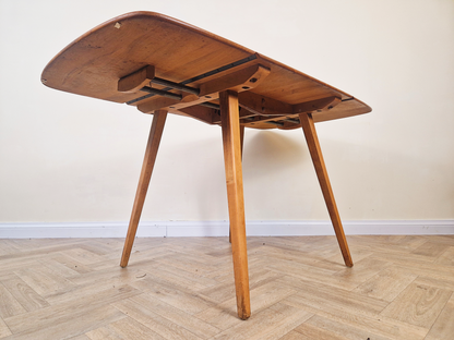 Ercol Windsor Mid Century Solid Elm Danish Design Drop Leaf Table & Chair Set