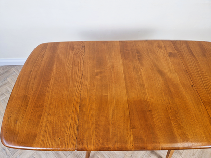 Ercol Windsor Mid Century Solid Elm Danish Design Drop Leaf Table & Chair Set